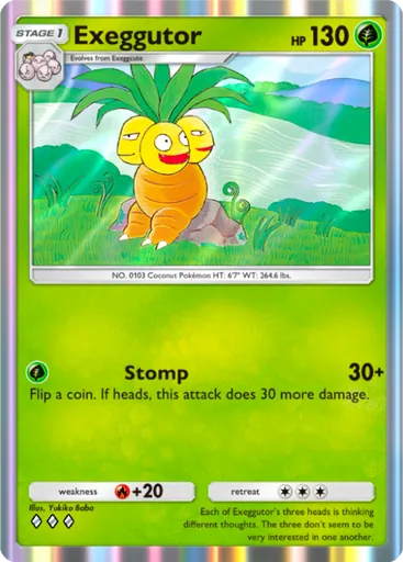 Exeggutor (a1-022) card in Pokémon TCG Pocket