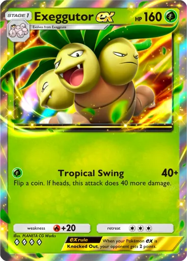 Exeggutor ex (a1-023) card in Pokémon TCG Pocket