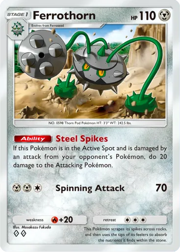 Ferrothorn (a3a-052) card in Pokémon TCG Pocket