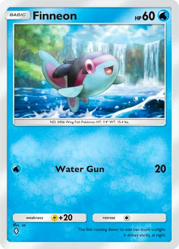 Finneon (a1a-020) card in Pokémon TCG Pocket