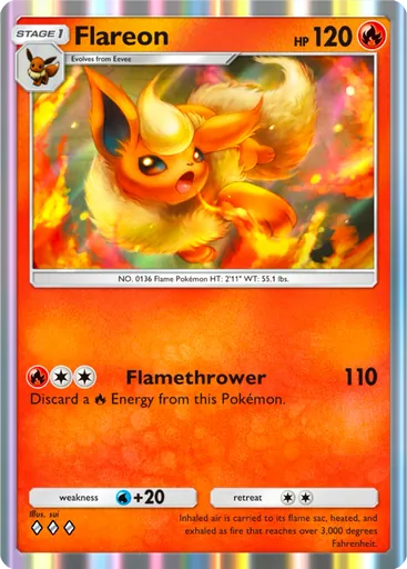 Flareon (a1-045) card in Pokémon TCG Pocket