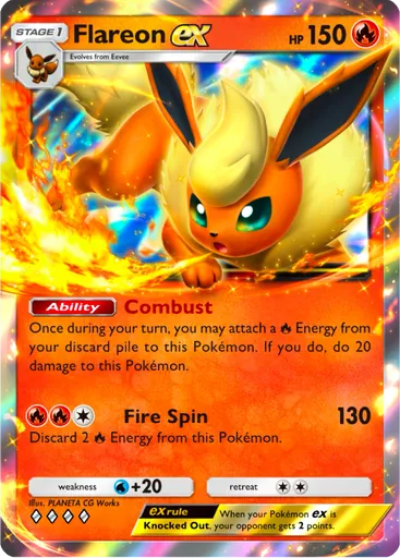 Flareon ex (a3b-009) card in Pokémon TCG Pocket