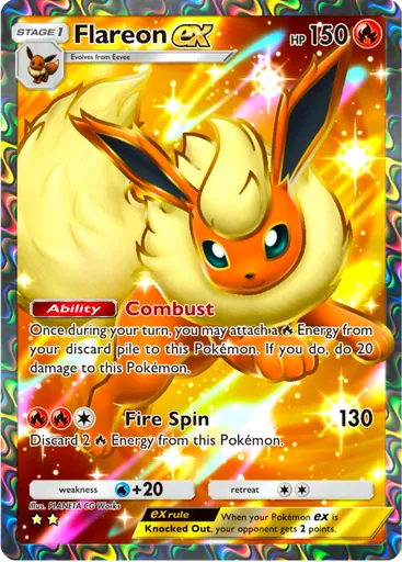 Flareon ex (a3b-079) card in Pokémon TCG Pocket