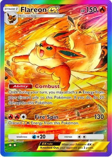 Flareon ex (a3b-087) card in Pokémon TCG Pocket