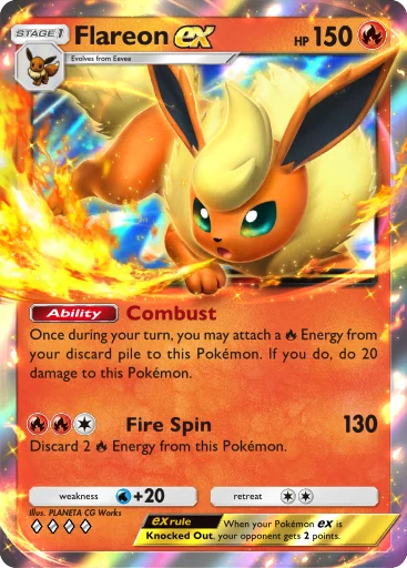 Flareon ex (a4b-066) card in Pokémon TCG Pocket