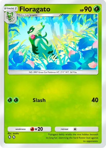 Floragato (a2b-006) card in Pokémon TCG Pocket