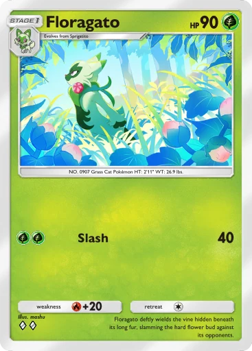 Floragato (a4b-051) card in Pokémon TCG Pocket