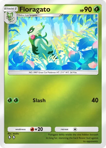 Floragato (a4b-052) card in Pokémon TCG Pocket