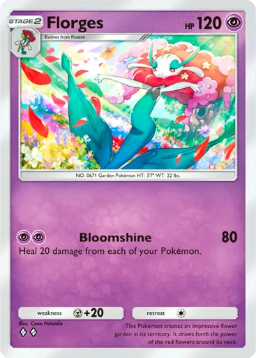 Florges (a1a-038) card in Pokémon TCG Pocket