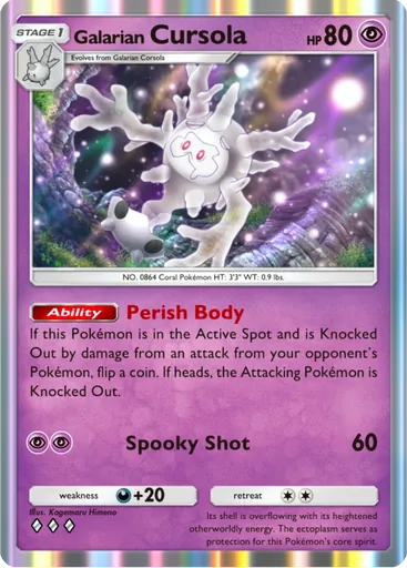 Galarian Cursola (a4a-035) card in Pokémon TCG Pocket