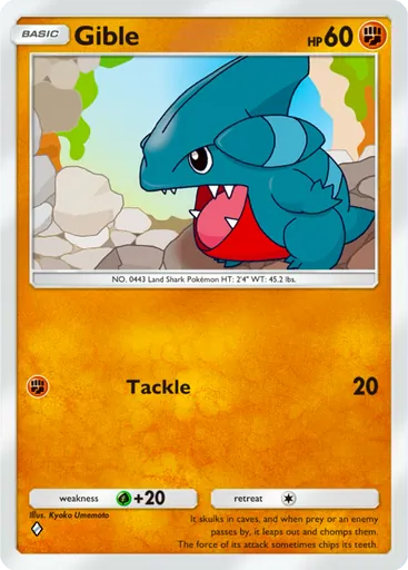 Gible (a2a-045) card in Pokémon TCG Pocket