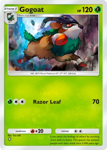 Gogoat (a1-032) card in Pokémon TCG Pocket