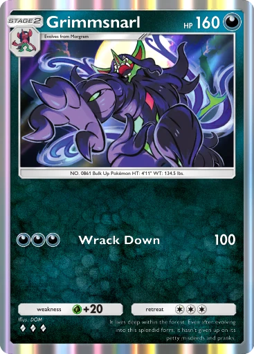 Grimmsnarl (b1-165) card in Pokémon TCG Pocket