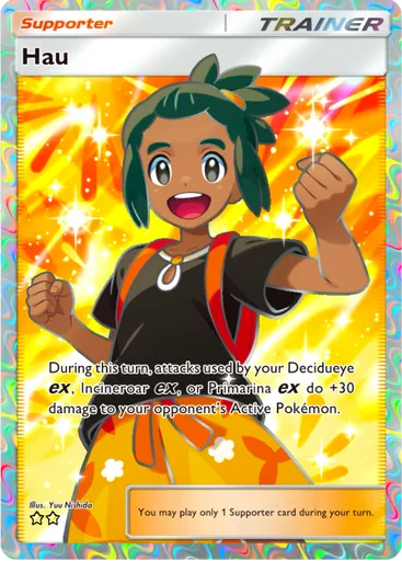 Hau (a3b-085) card in Pokémon TCG Pocket