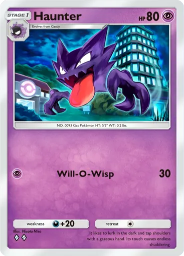 Haunter (a1-121) card in Pokémon TCG Pocket