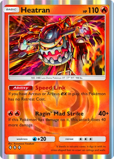 Heatran (a2a-013) card in Pokémon TCG Pocket