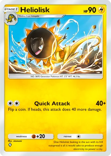 Heliolisk (a1-111) card in Pokémon TCG Pocket