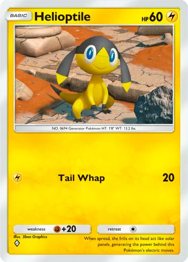 Helioptile (a1-110) card in Pokémon TCG Pocket