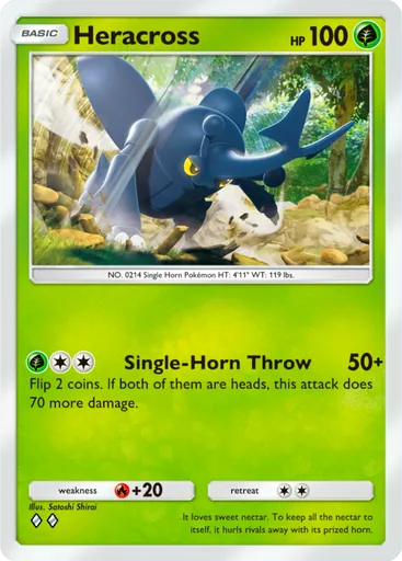 Heracross (a2a-001) card in Pokémon TCG Pocket