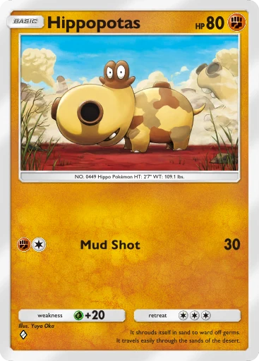 Hippopotas (b1-128) card in Pokémon TCG Pocket