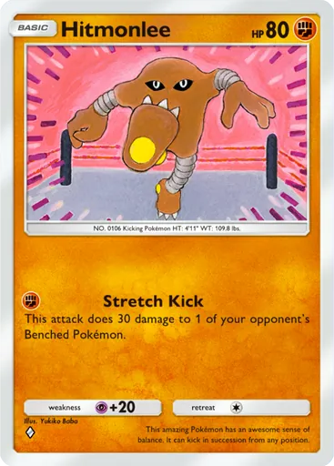 Hitmonlee (a1-154) card in Pokémon TCG Pocket