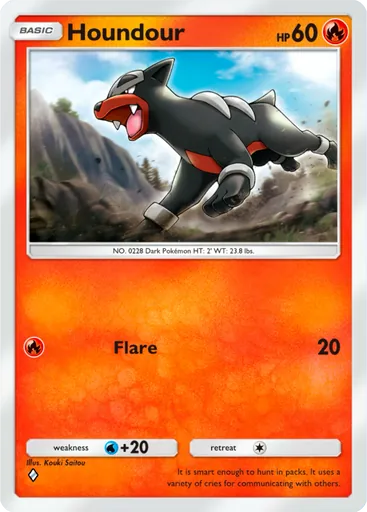 Houndour (a2a-011) card in Pokémon TCG Pocket