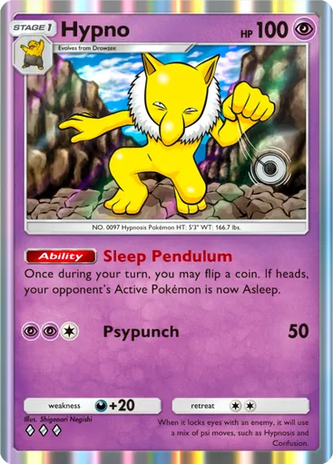 Hypno (a1-125) card in Pokémon TCG Pocket
