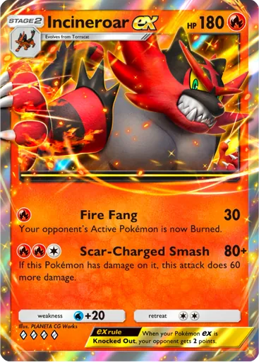 Incineroar ex (a3-033) card in Pokémon TCG Pocket
