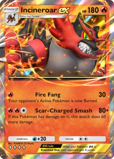 Incineroar ex (a4b-082) card in Pokémon TCG Pocket