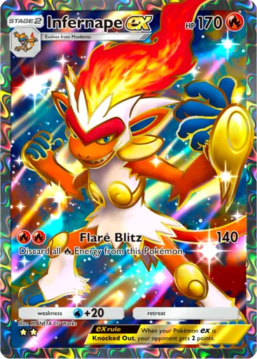 Infernape ex (a2-181) card in Pokémon TCG Pocket