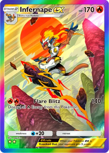 Infernape ex (a2-197) card in Pokémon TCG Pocket