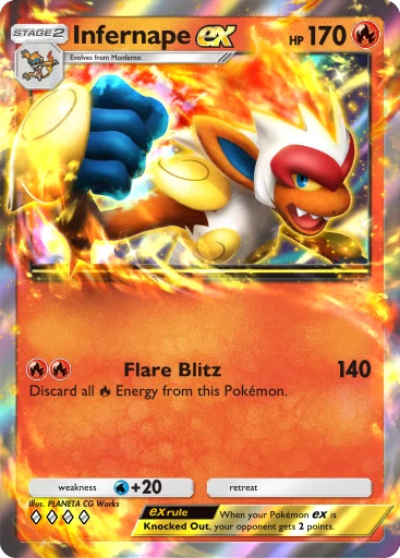 Infernape ex (a4b-075) card in Pokémon TCG Pocket