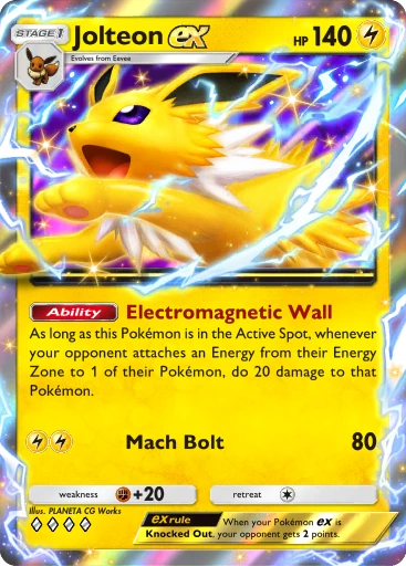Jolteon ex (b1-081) card in Pokémon TCG Pocket