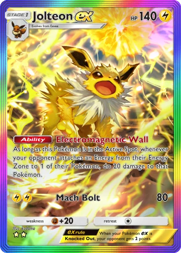 Jolteon ex (b1-276) card in Pokémon TCG Pocket