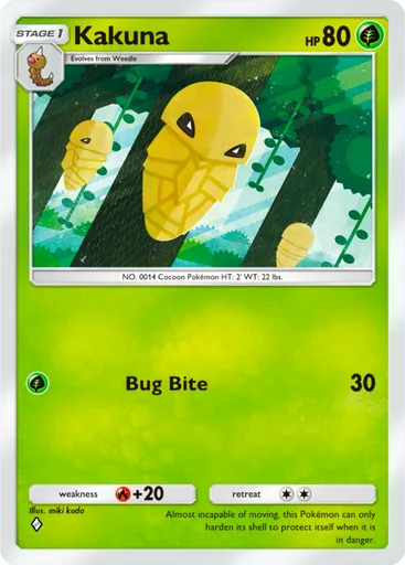 Kakuna (a1-009) card in Pokémon TCG Pocket