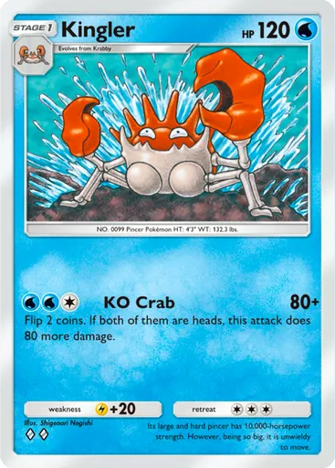 Kingler (a1-069) card in Pokémon TCG Pocket
