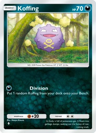 Koffing (a1a-049) card in Pokémon TCG Pocket