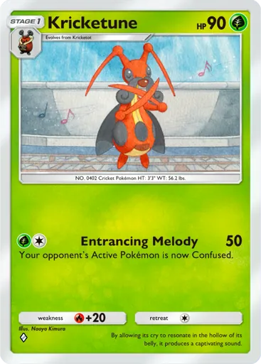 Kricketune (a2-014) card in Pokémon TCG Pocket