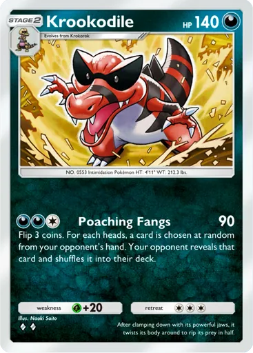 Krookodile (a3a-041) card in Pokémon TCG Pocket