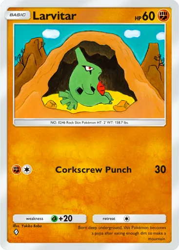 Larvitar (a2a-039) card in Pokémon TCG Pocket