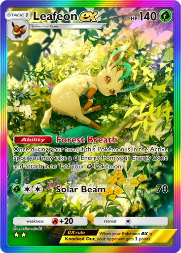 Leafeon ex (a2a-091) card in Pokémon TCG Pocket