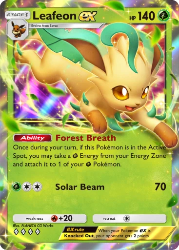 Leafeon ex (a4b-029) card in Pokémon TCG Pocket