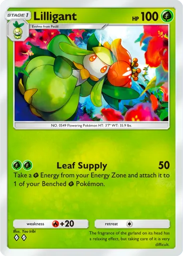 Lilligant (a1-030) card in Pokémon TCG Pocket