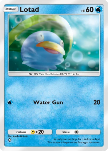 Lotad (b1-053) card in Pokémon TCG Pocket