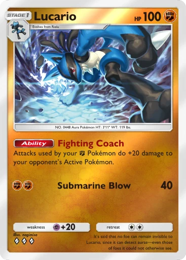 Lucario (a4b-213) card in Pokémon TCG Pocket