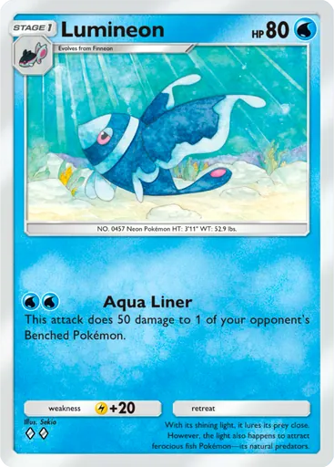 Lumineon (a1a-021) card in Pokémon TCG Pocket