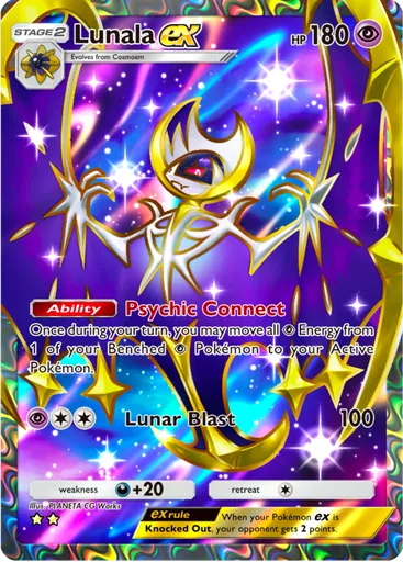 Lunala ex (a3-186) card in Pokémon TCG Pocket
