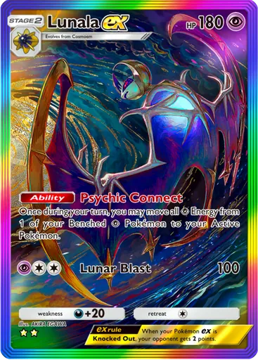Lunala ex (a3-204) card in Pokémon TCG Pocket