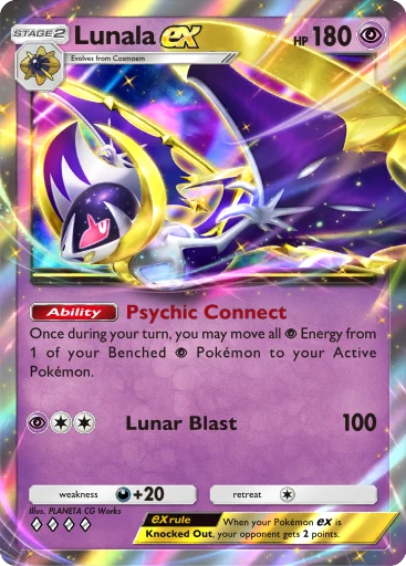 Lunala ex (a4b-184) card in Pokémon TCG Pocket