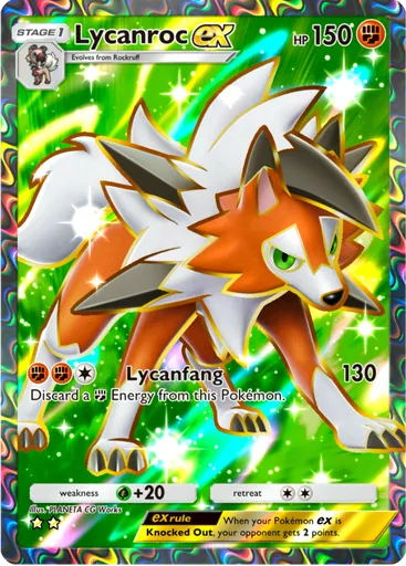 Lycanroc ex (a3a-078) card in Pokémon TCG Pocket